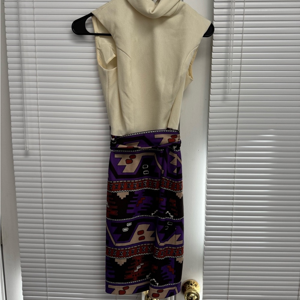 70s Geometric Vintage Mini Dress & Jacket Set - Picture 4 of 16